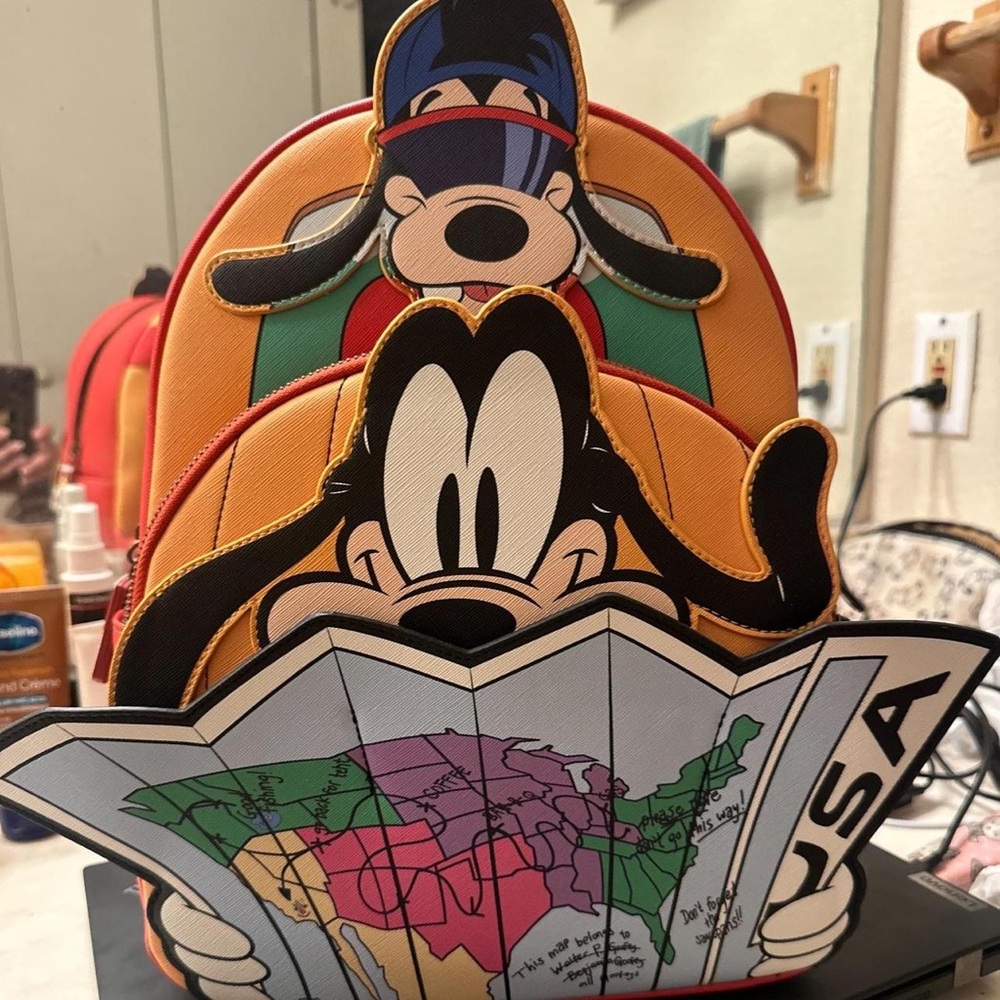Loungefly Goofy and Max Colorful Backpack